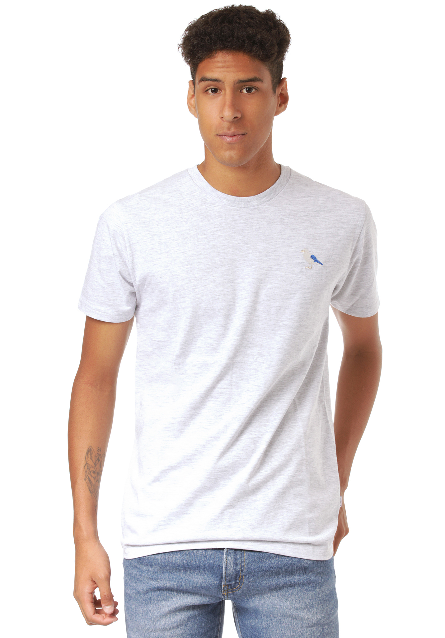 Cleptomanicx Embro Gull  T-Shirt light heather grey XXL