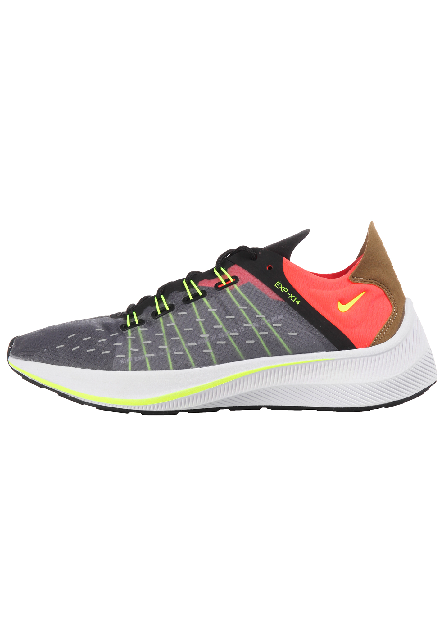 Nike Sportswear Exp-X14 Sneaker Low black/volt-total crimson-dark grey 44