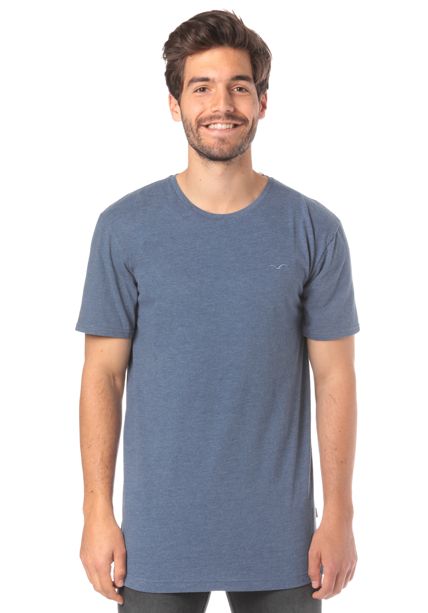 Cleptomanicx Ligull Long 2 T-Shirt heather blue XXL