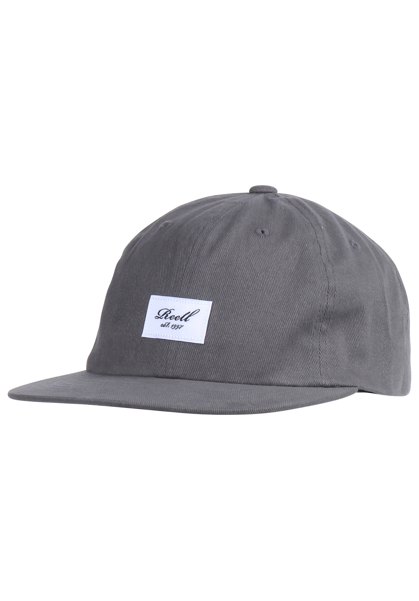 Reell Flat 6-Panel Snapback Cap charcoal One Size