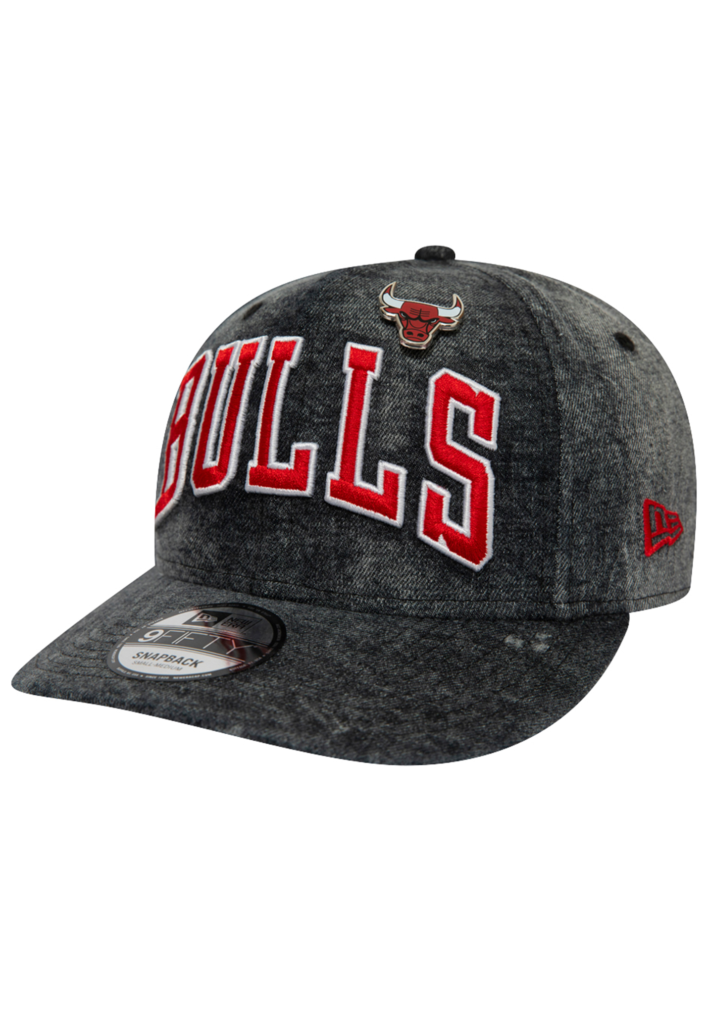 New Era 9Fifty Denim Chicago Bulls Caps schwarz/offizielle teamfarbe M/L