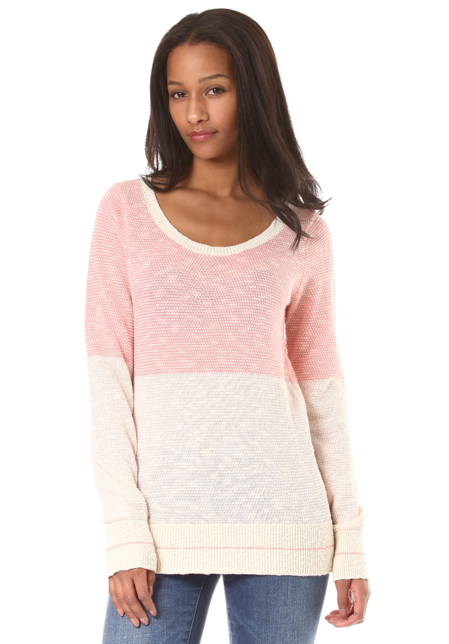 Iriedaily 2 Tone Biquet Knit Sweatshirts rosé M