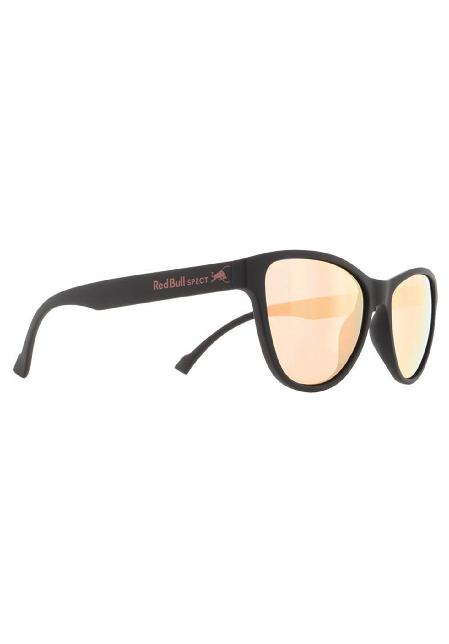 Red Bull SPECT Eyewear Shine Sonnenbrillen schwarz/rauch mit pfirsichfarbenem spiegel pol One Size