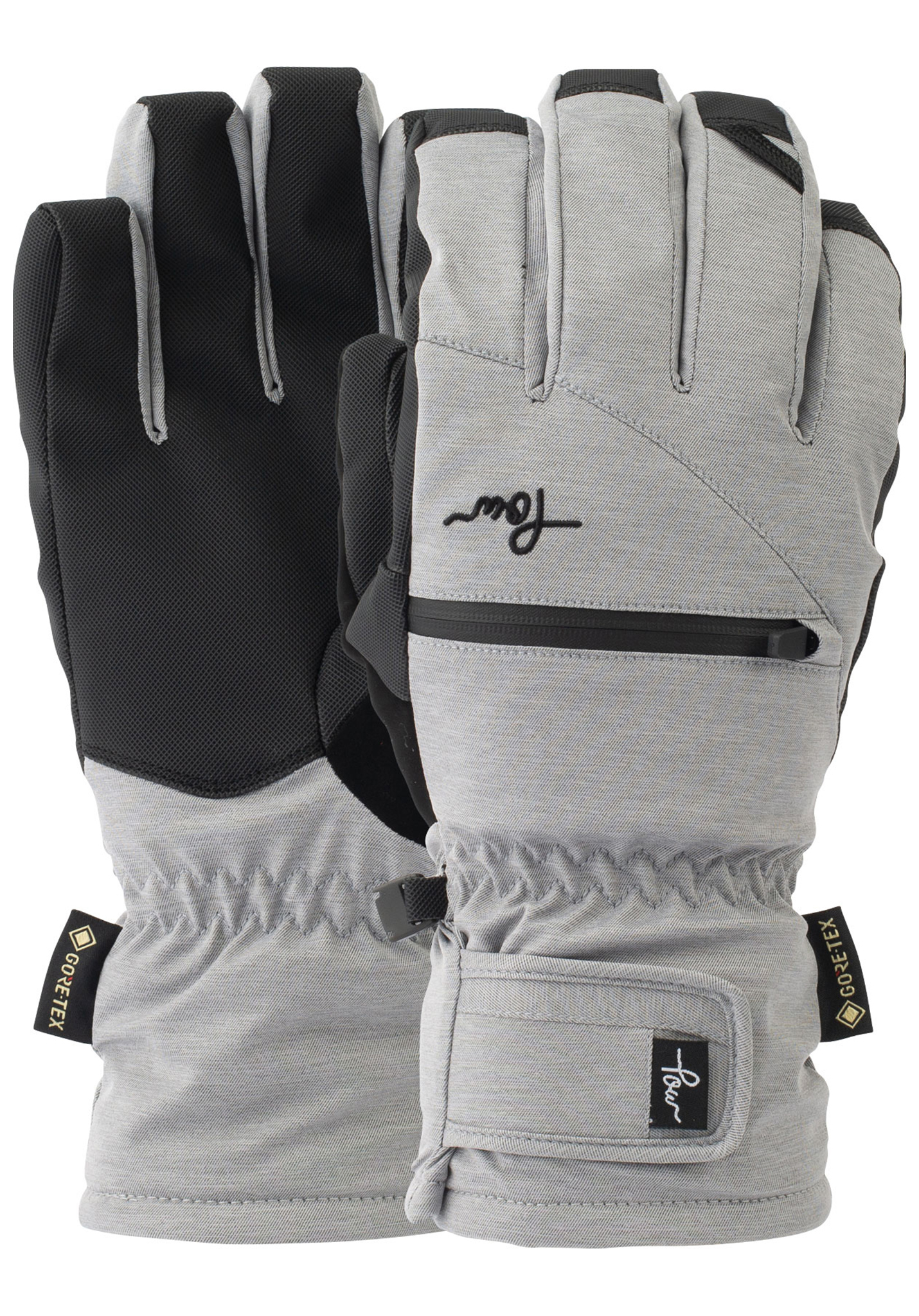 Pow Cascadia Gore-Tex Short +Warm Snowboard Handschuhe grey L
