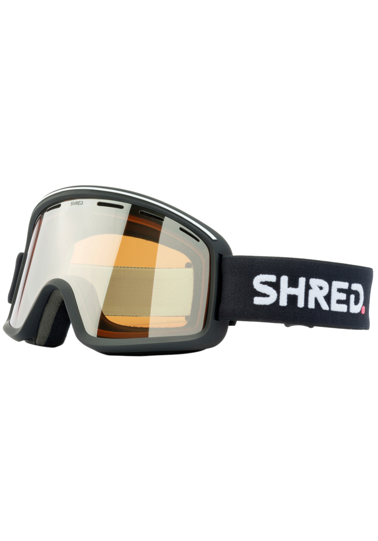 Shred Monocle Snowboardbrillen schwarz/silberner spiegel One Size