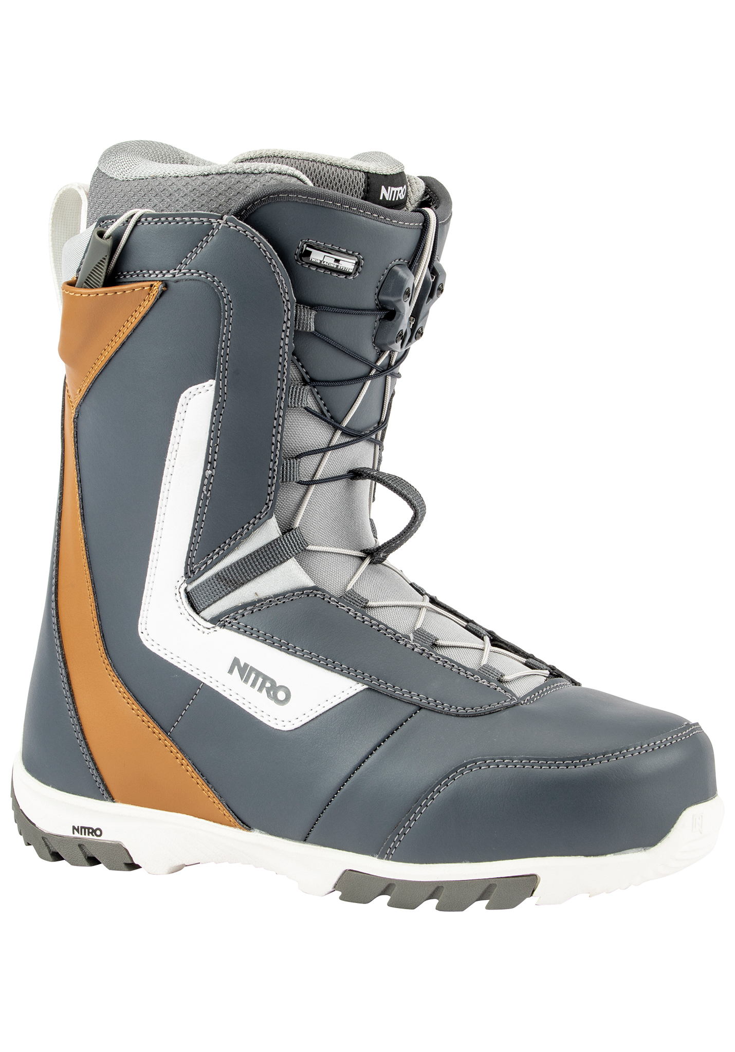 Nitro Sentinel TLS All Mountain Snowboard Boots navy bl-brown-wht 44 2/3