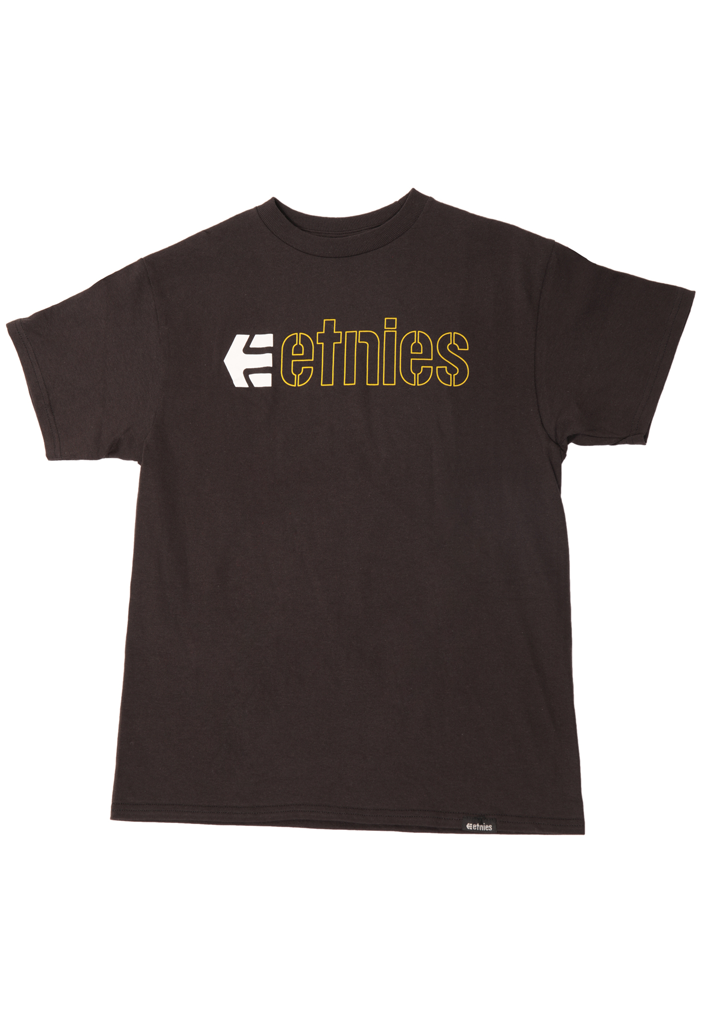 Etnies Ecorp T-Shirts schwarz/weiß/gelb 176