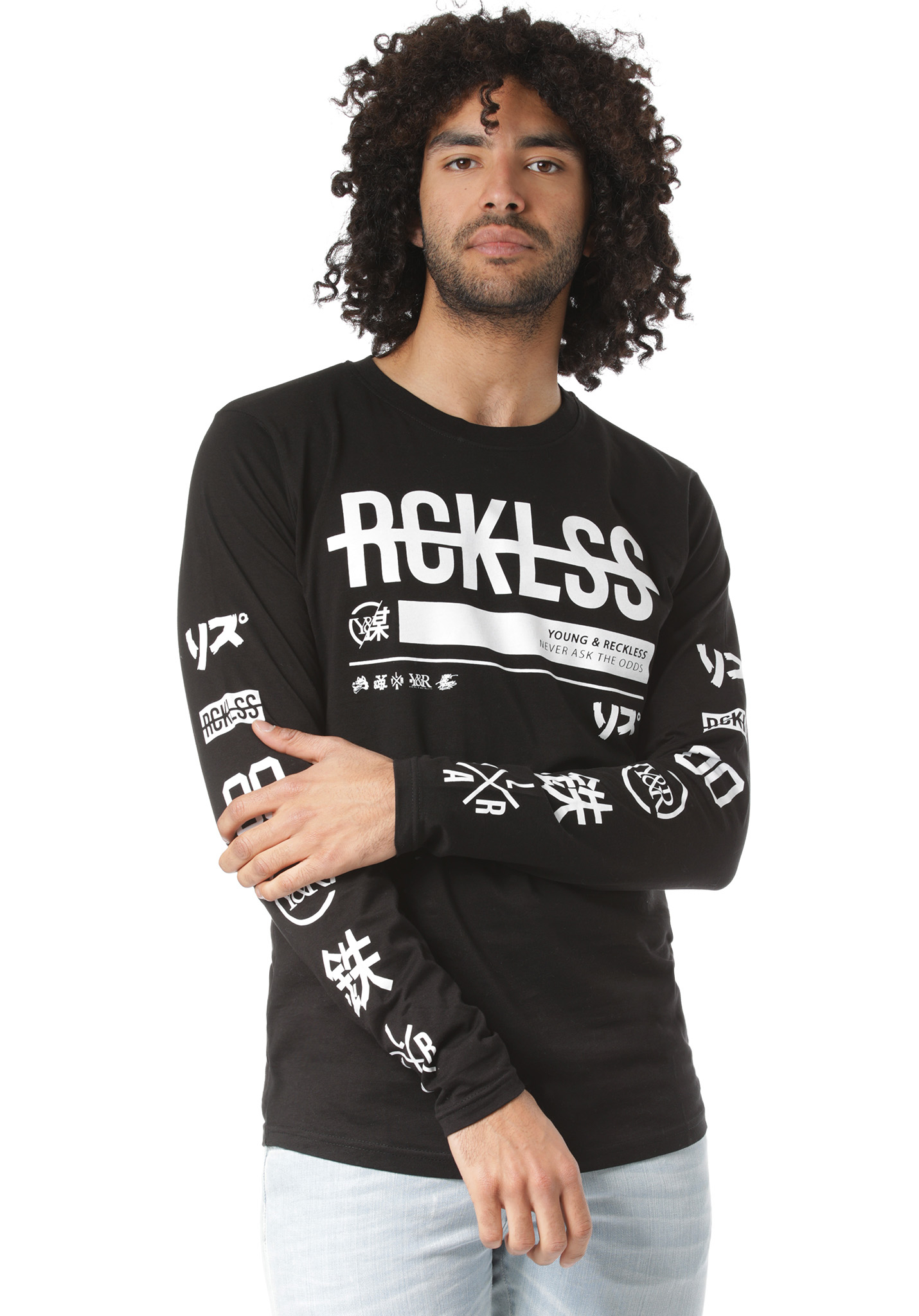 Young and Reckless Strike Thru Longsleeve black XXL