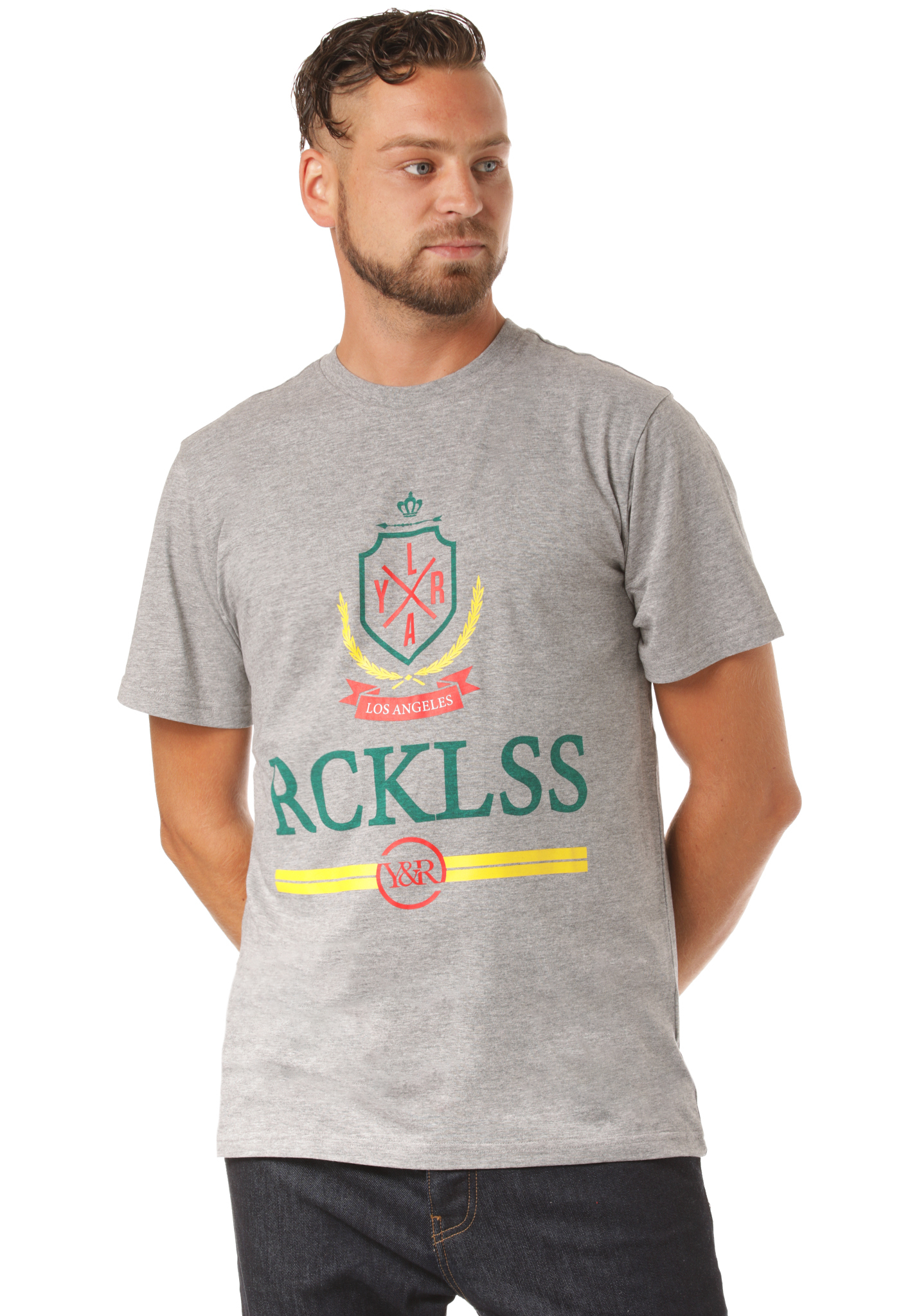 Young and Reckless Vailant T-Shirt lt. grey melange XXL
