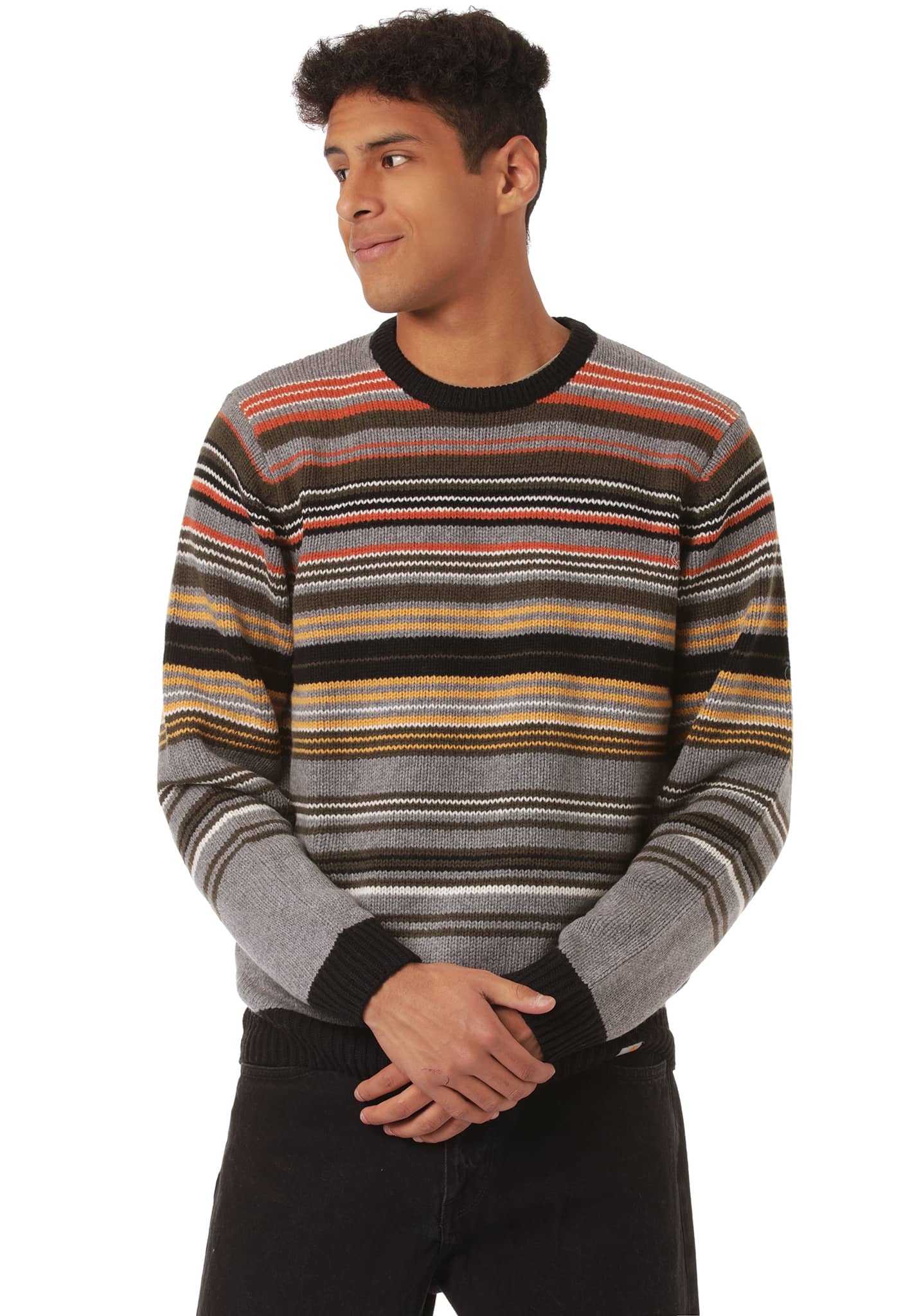 Carhartt WIP Gordon Sweatshirt gordon stripe dunkelgrau heather M