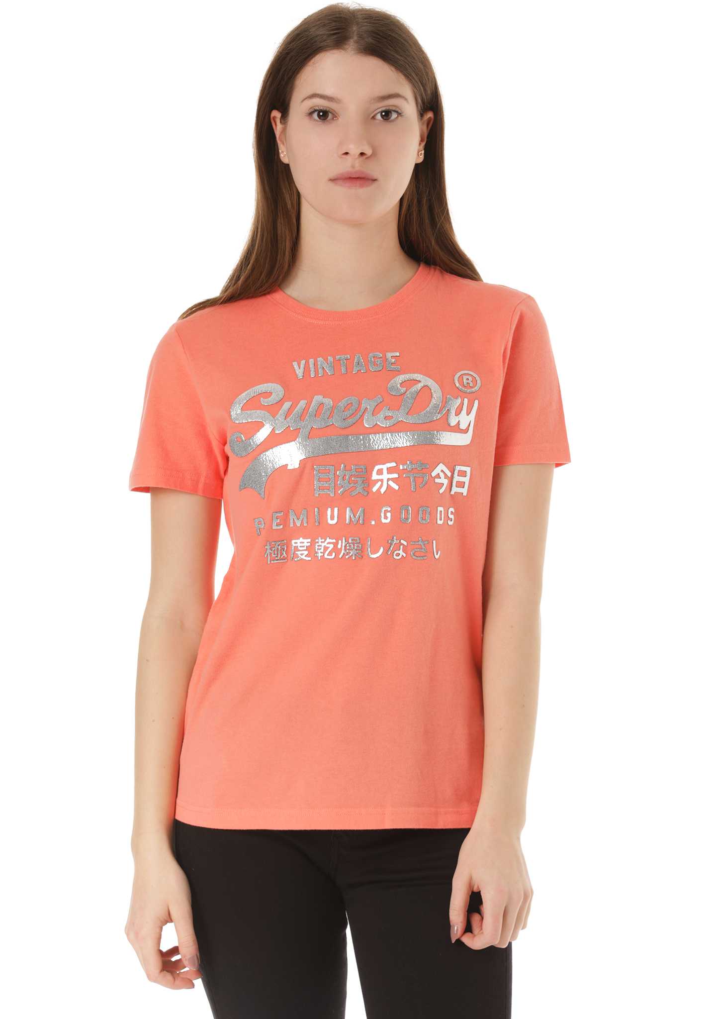 Superdry Pg Metallic T-Shirt steinkoralle S