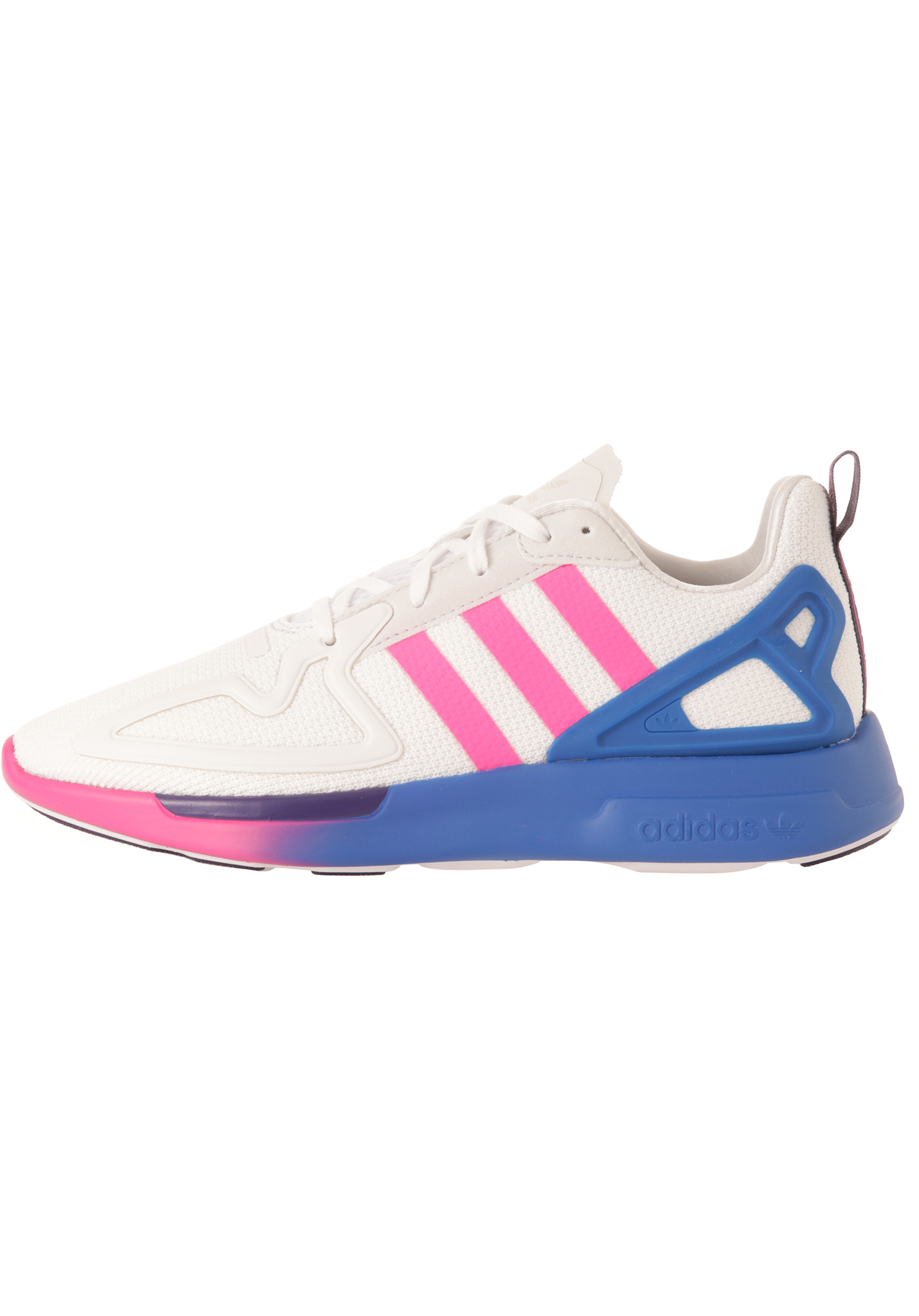 Adidas Originals Zx 2K Flux Sneaker Low kristallweiß/schockrosa/blau 41 1/3