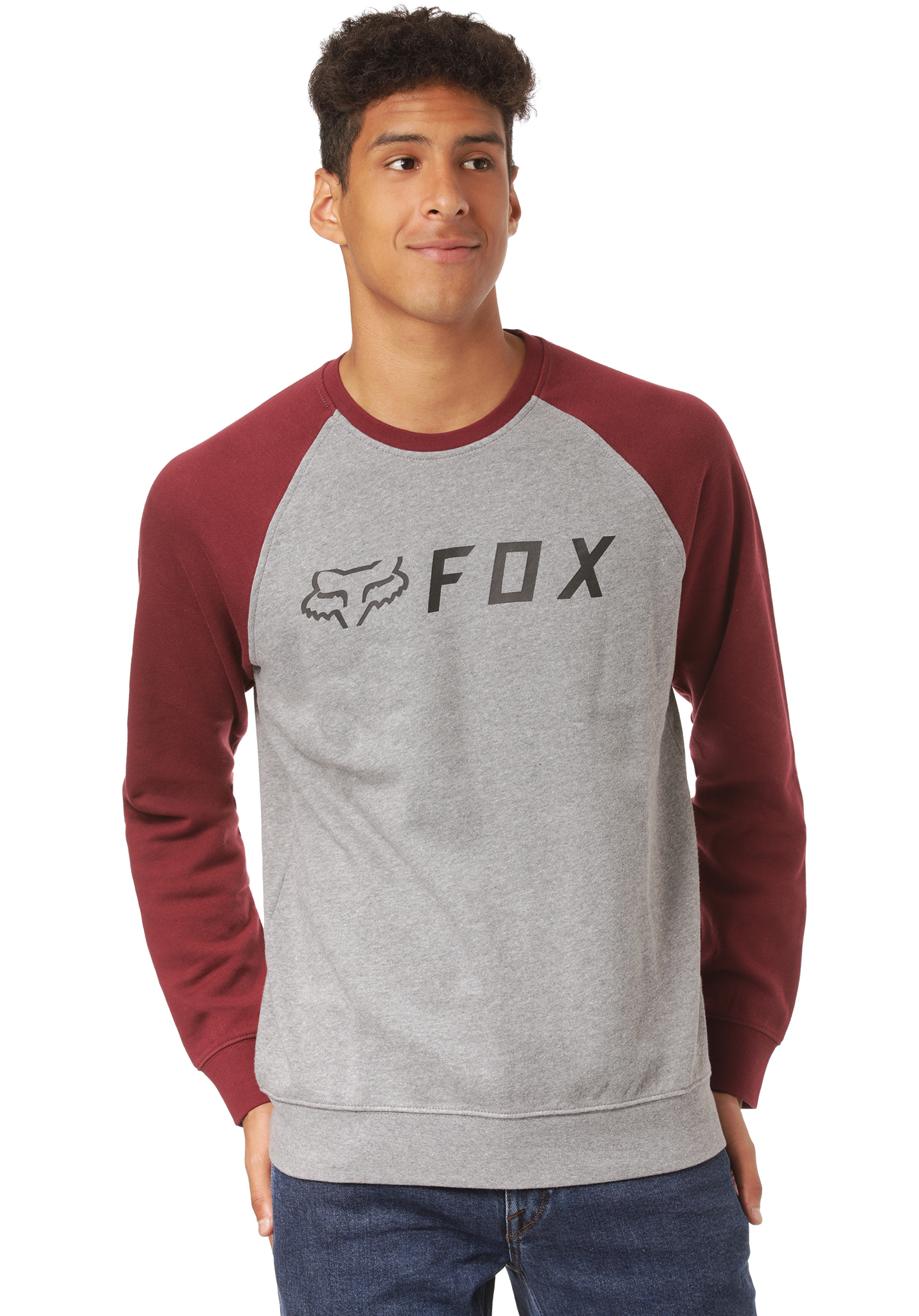 Fox Apex Sweatshirt grau-rot S