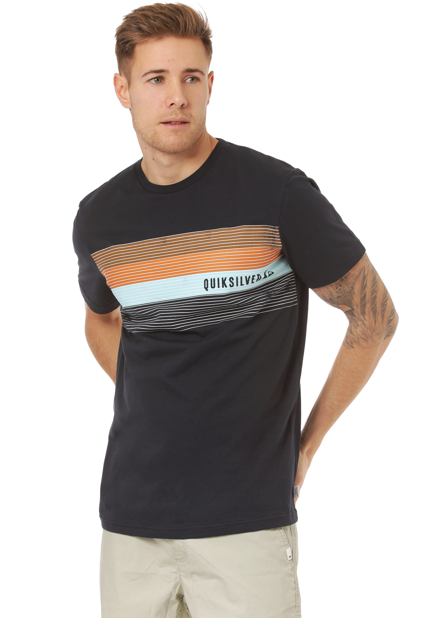Quiksilver Edges Run T-Shirt navy blazer L