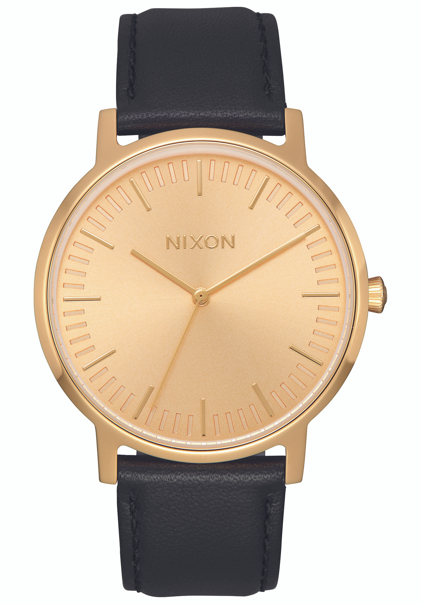 Nixon Porter Lthr Uhren alles gold / schwarz One Size