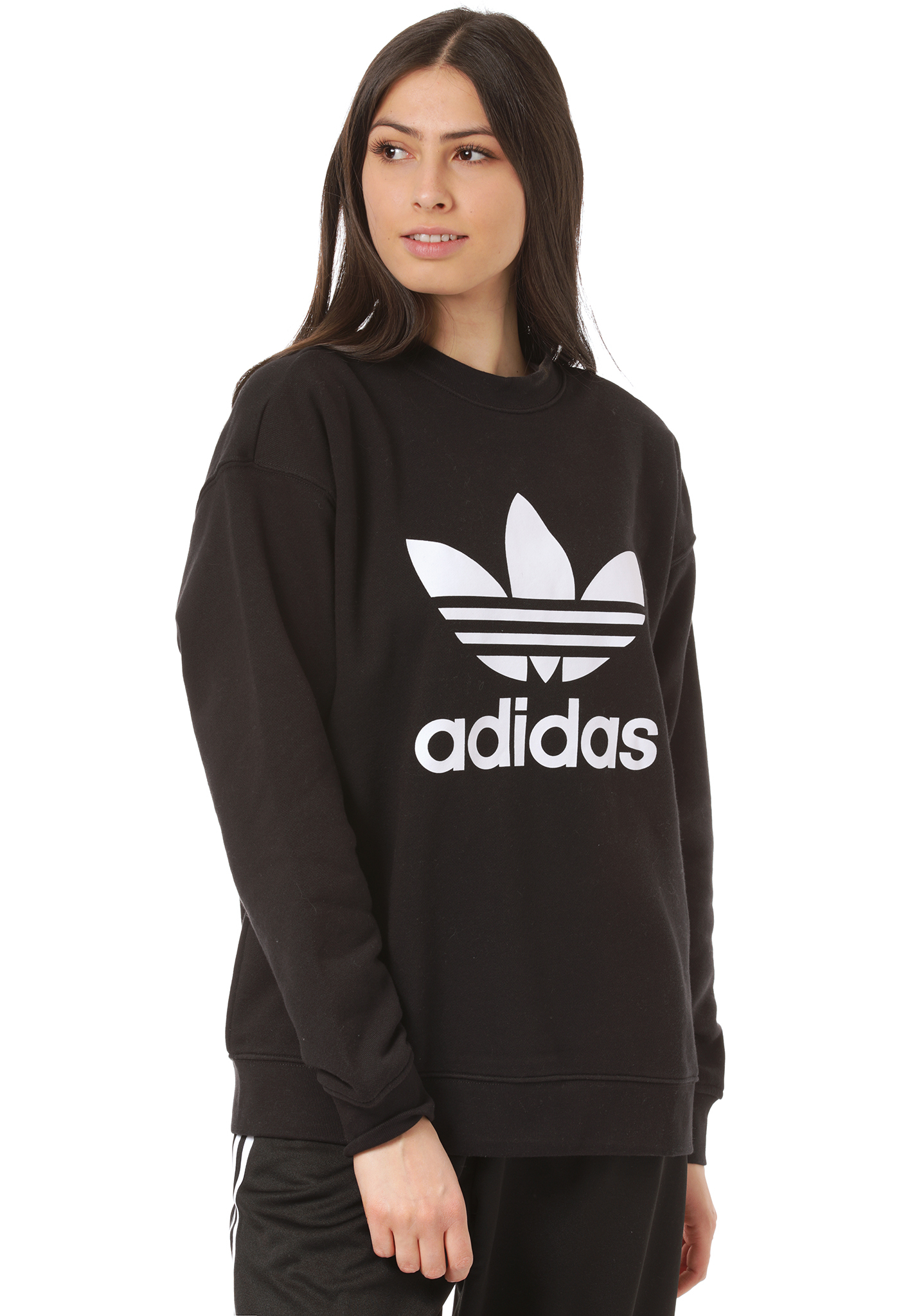 Adidas Originals Trefoil Crew Sweatshirts black-white 32