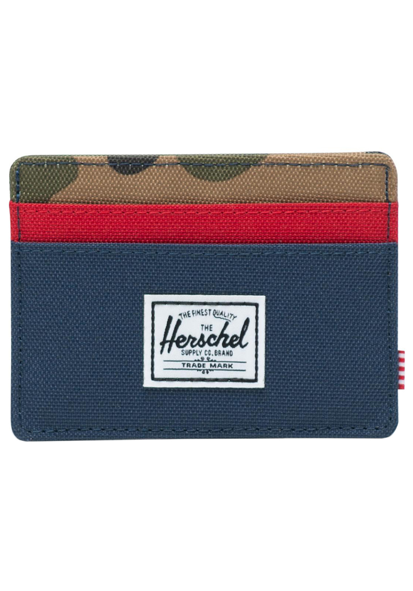 Herschel Supply Co. Charlie RFID Stoff Portemonnaie navy/rot/woodland camo One Size