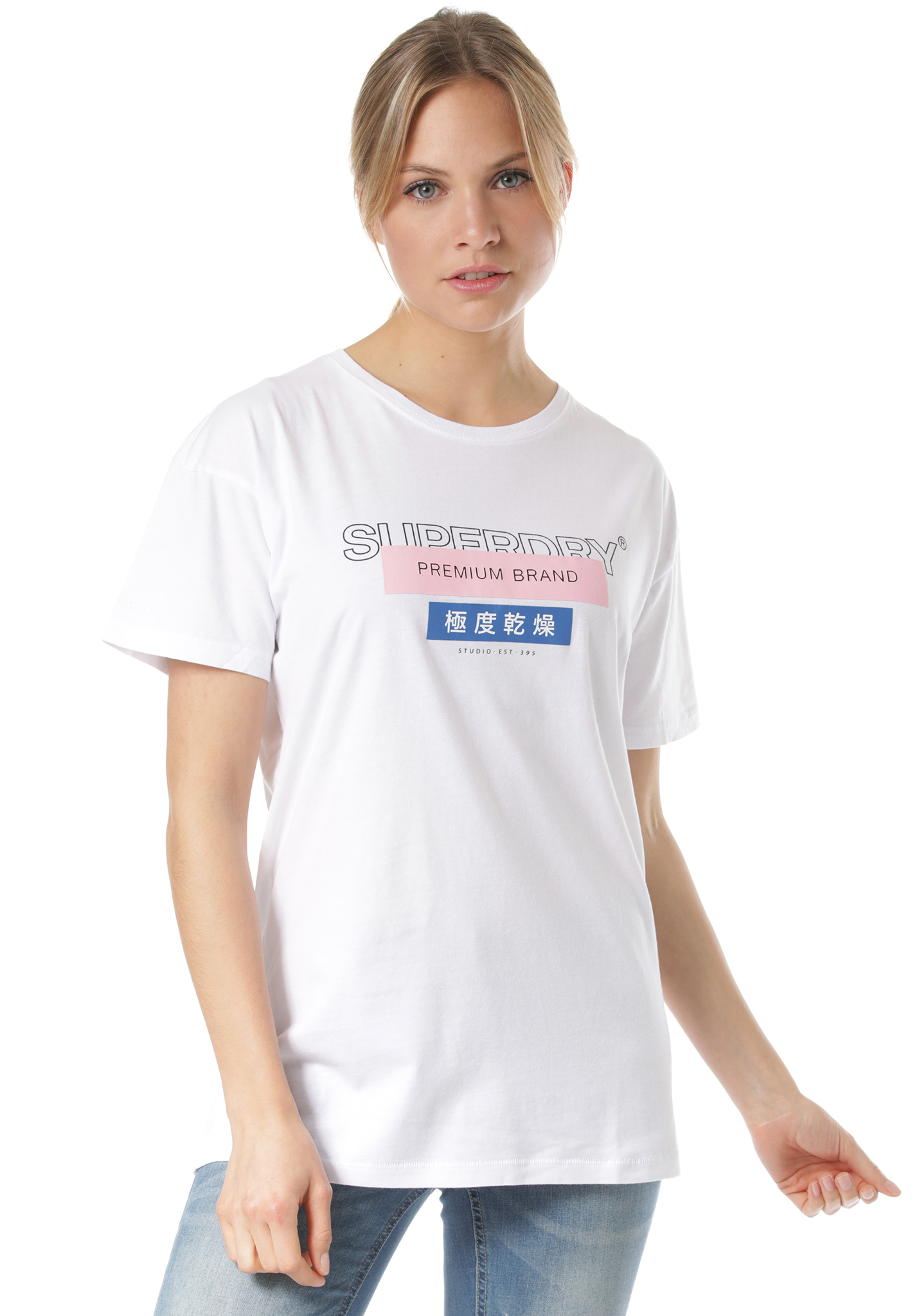 Superdry Premium Brand Patch Portland T-Shirt optik L