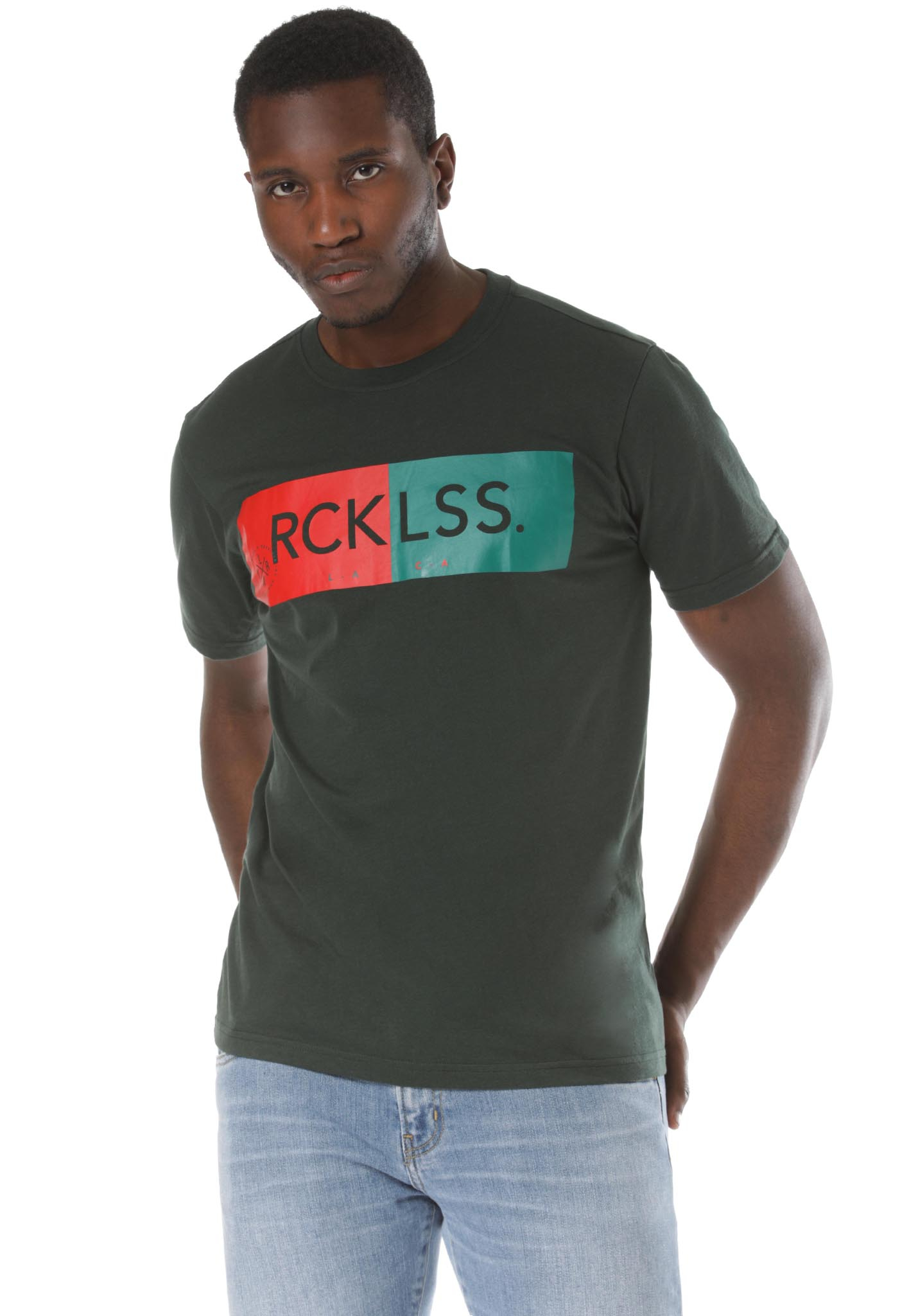 Young and Reckless Stamp T-Shirt forest green XXL