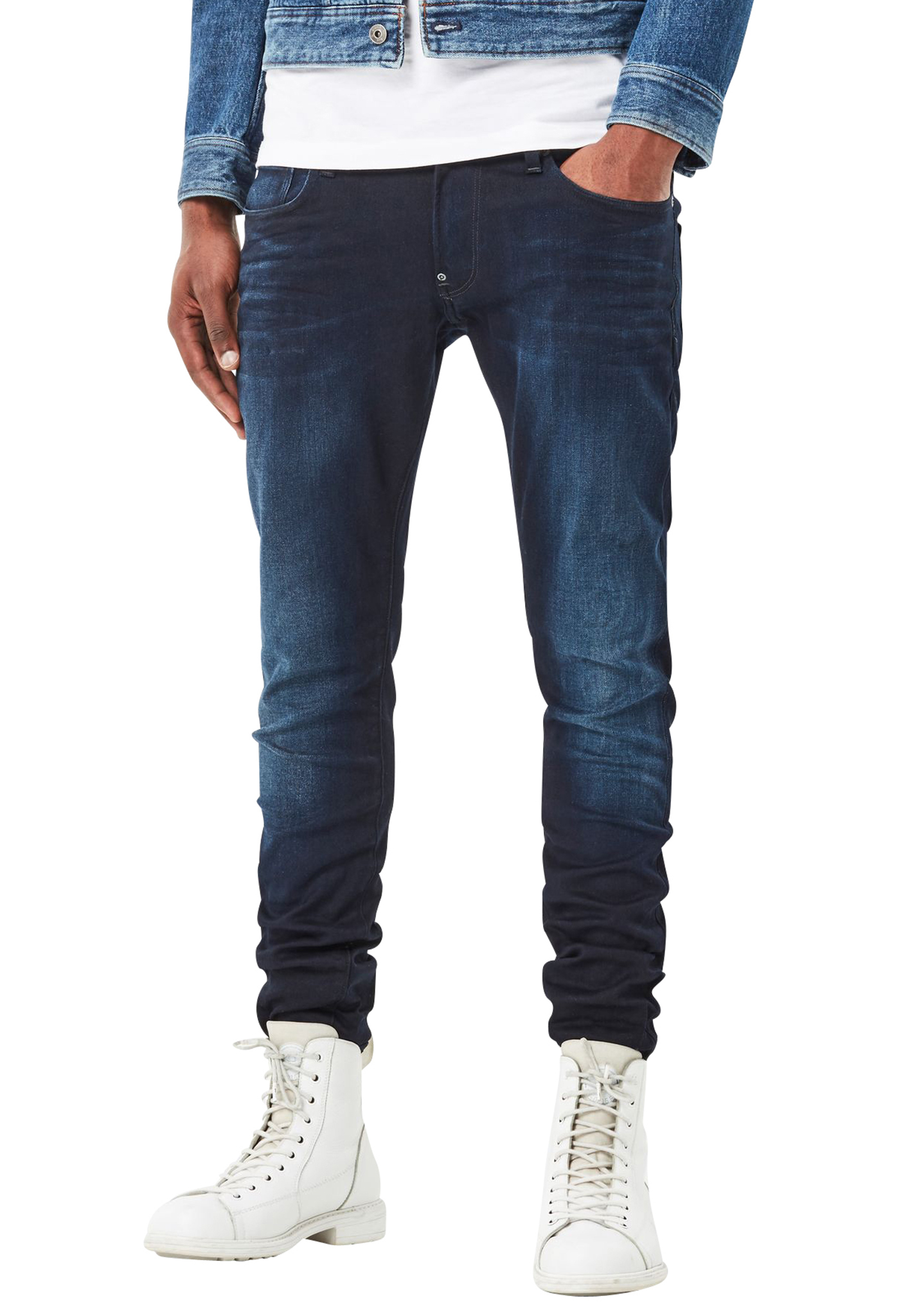 G-Star Revend Skinny-Slander Indigo R Superstretch Jeans gealtert 38/34