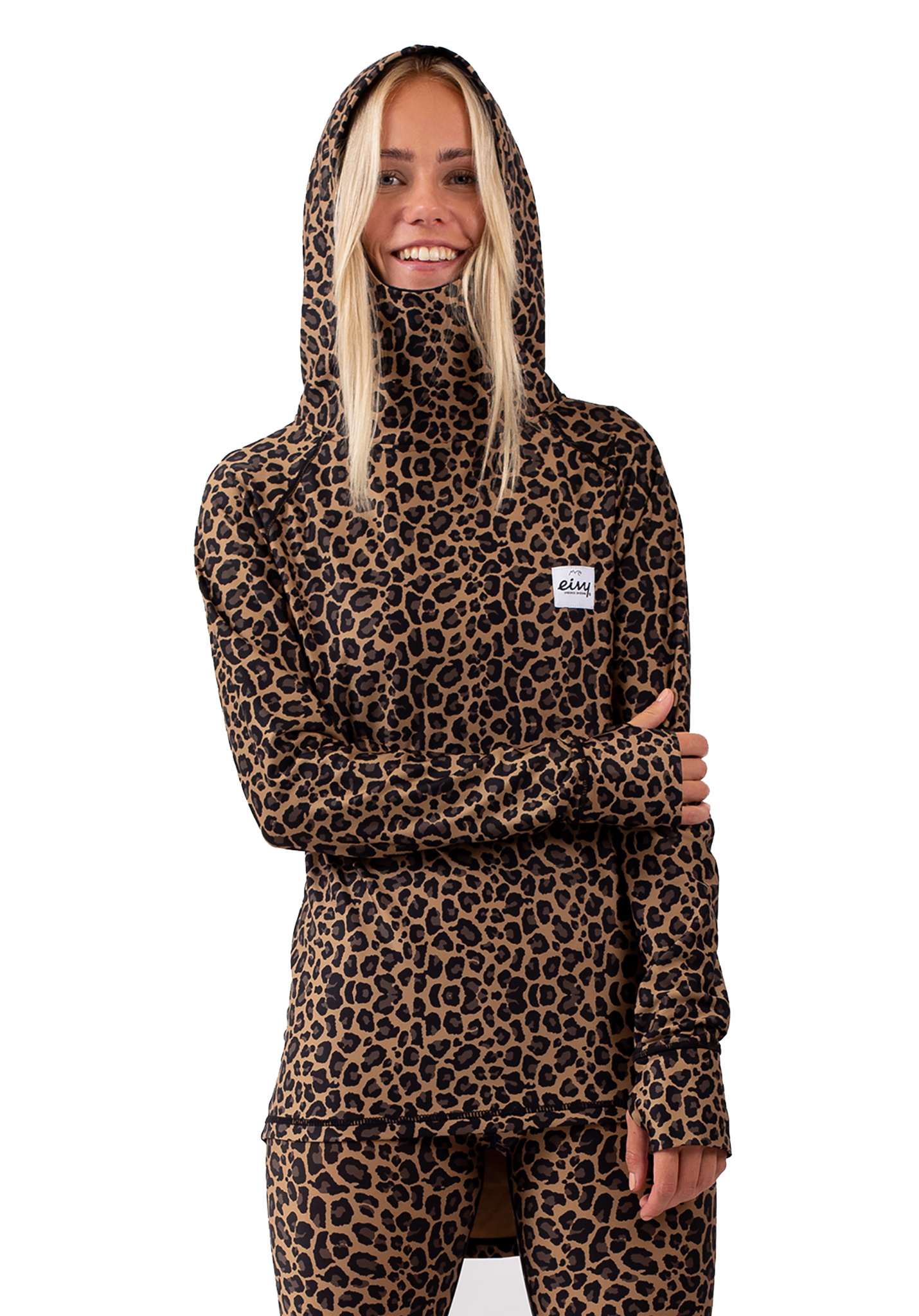 Eivy Icecold Hood Top Funktionsshirt leopard XL