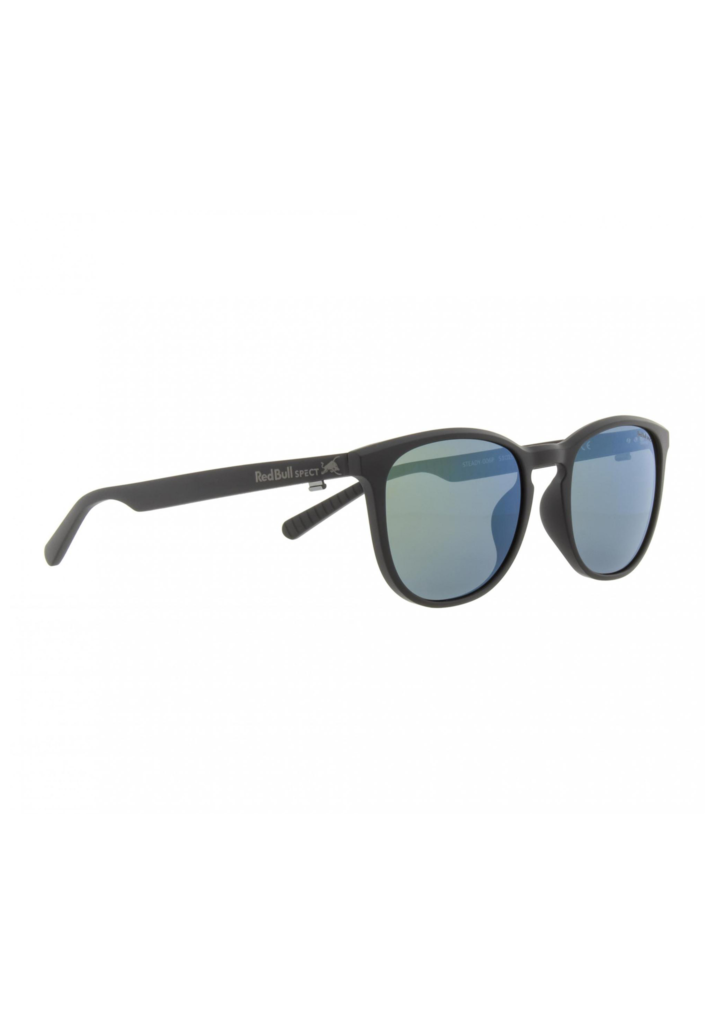 Red Bull SPECT Eyewear Steady Sonnenbrillen schwarz/rauch mit grünem spiegel pol One Size