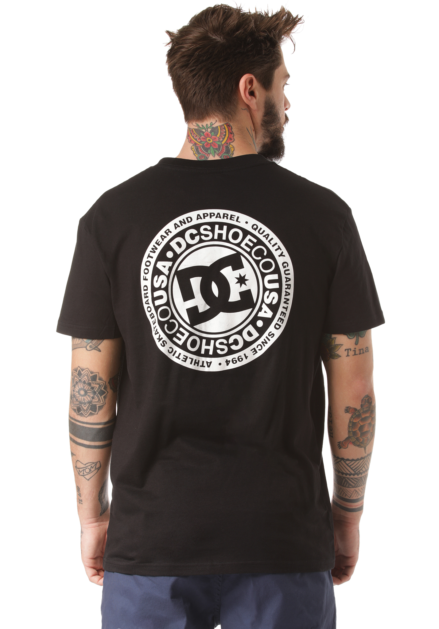 DC Circle Star T-Shirt schwarz/schneeweiß S