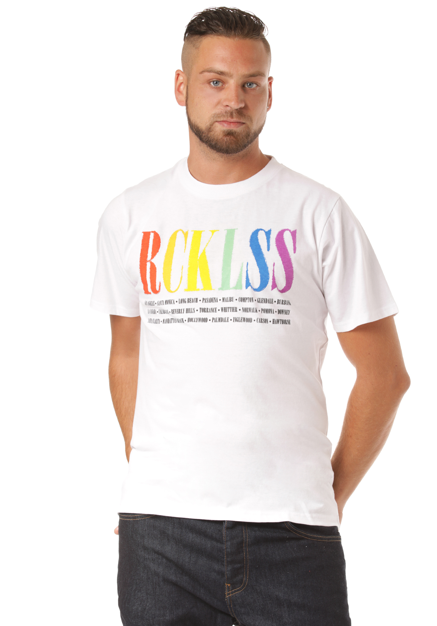 Young and Reckless Spectrum T-Shirt weiß XXL