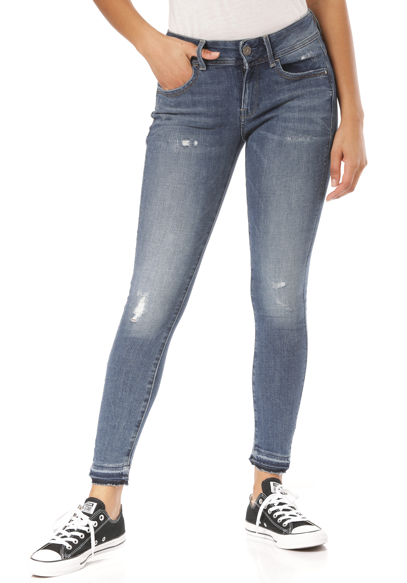 G-Star Lynn Mid Skinny Rp Ankle Trender Ultimate Stretch Skinny Jeans weiß 27/32