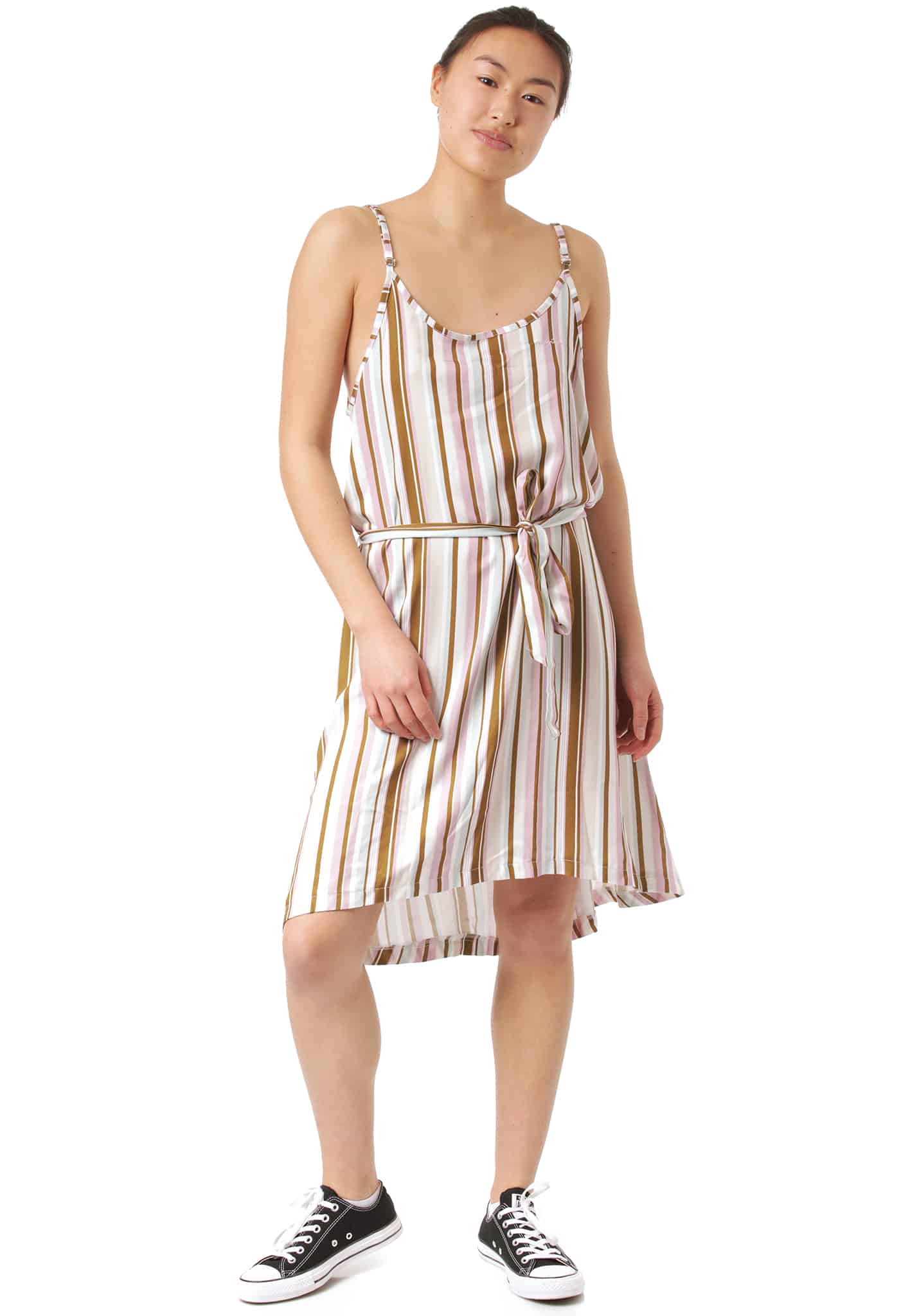 Mazine Pinetta Striped Kleid khaki / gestreift XL