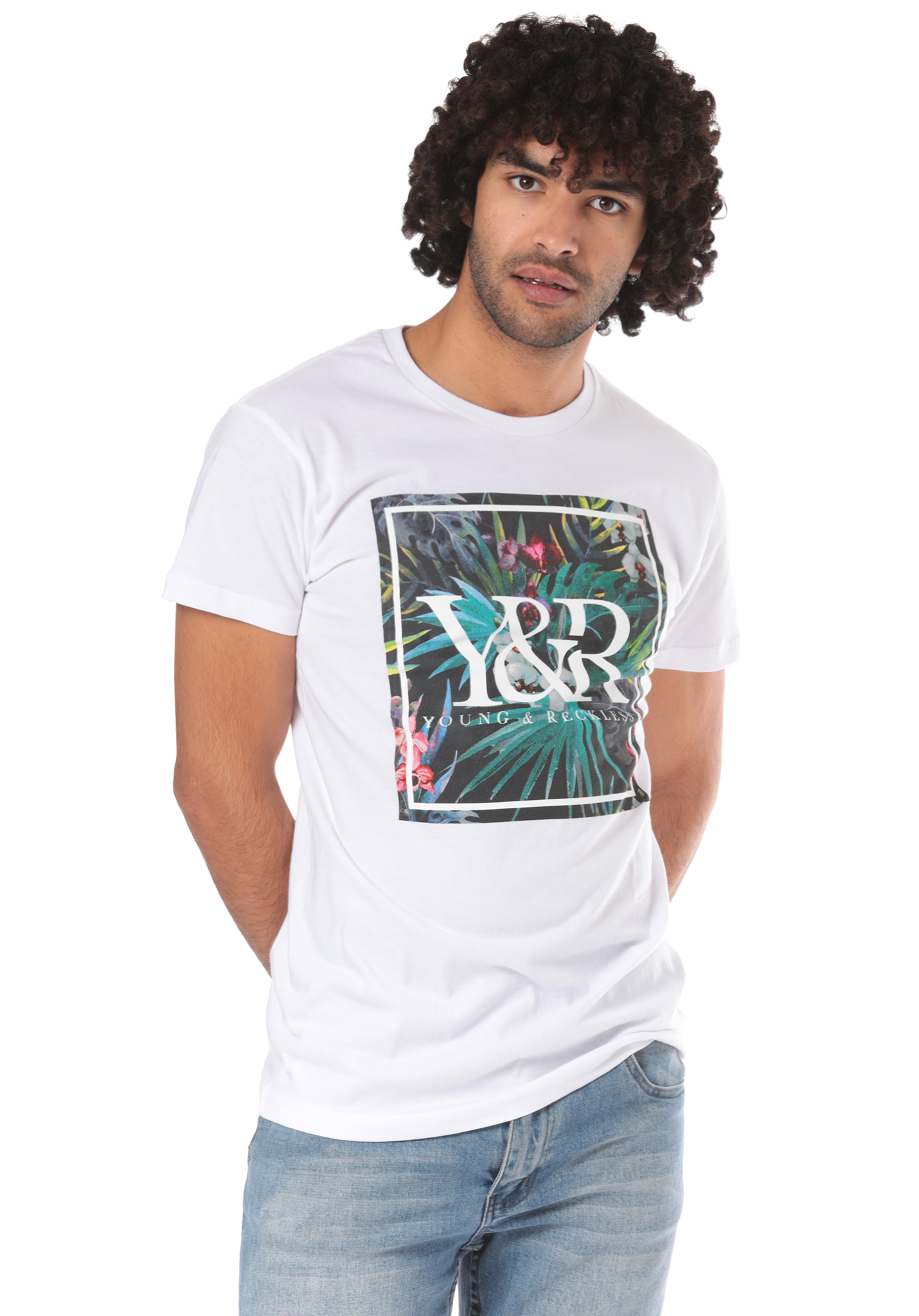 Young and Reckless Pacific Fern T-Shirt weiß M