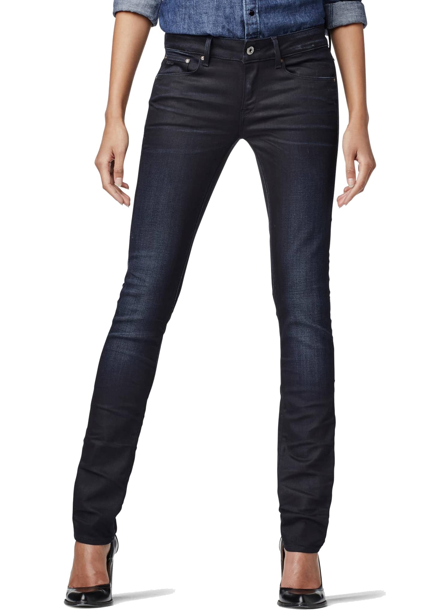 G-Star Attacc Mid Straight - Slander Superstretch Skinny Jeans gealtert 33/34