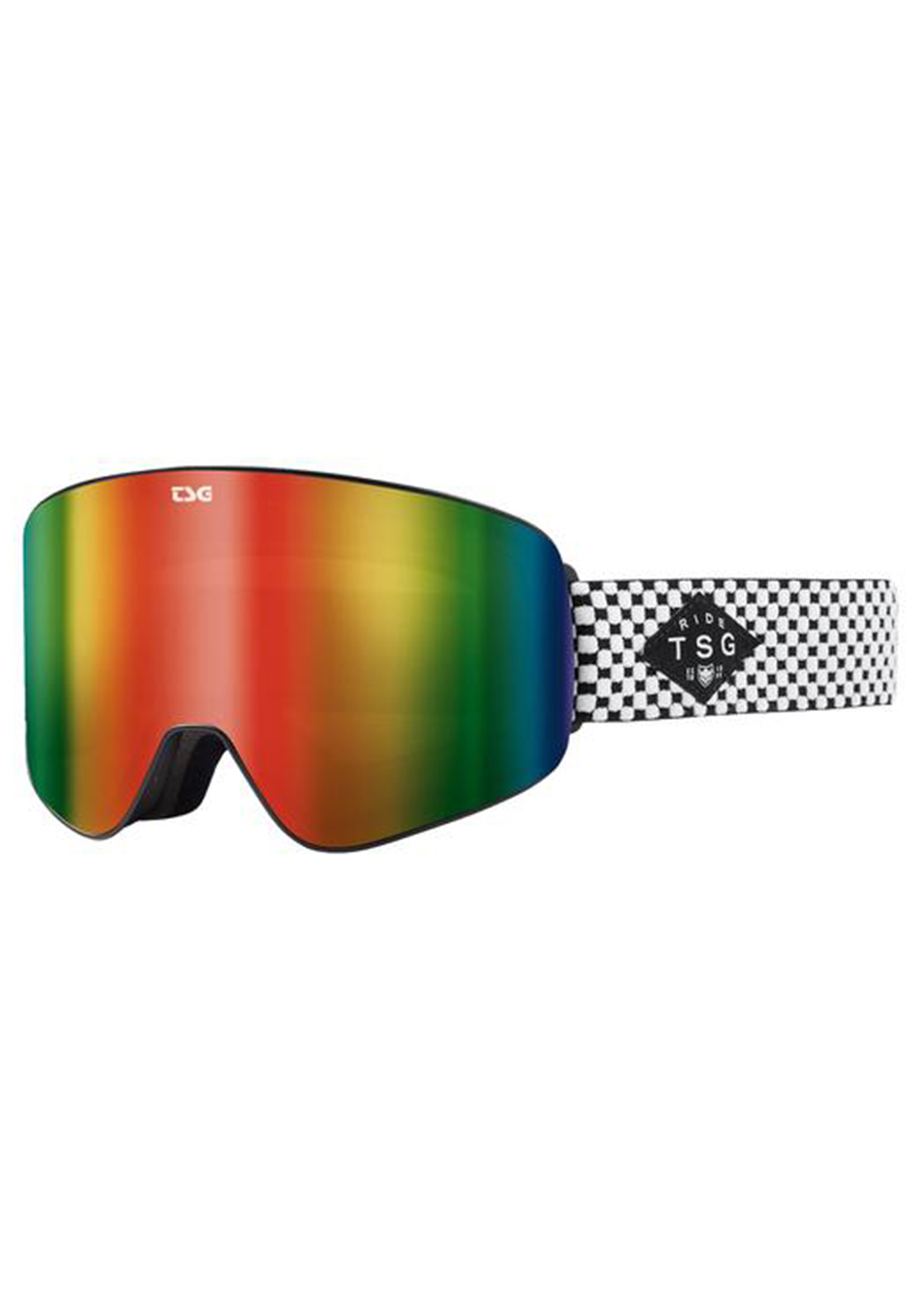 TSG Four S Snowboardbrillen lowchecker/regenbogen chrom One Size