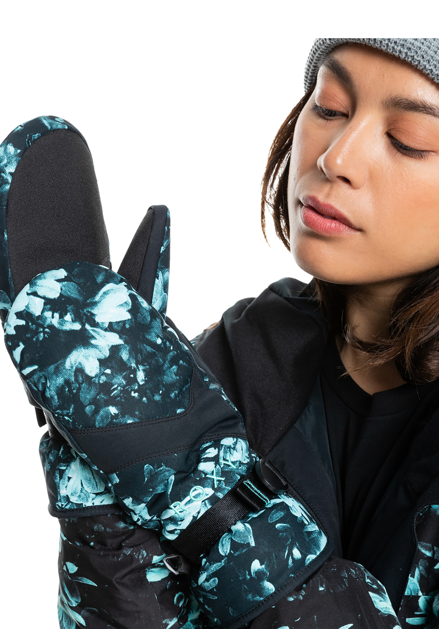 Roxy Jetty Mitt Snowboard Handschuhe echter schwarzer akio XL