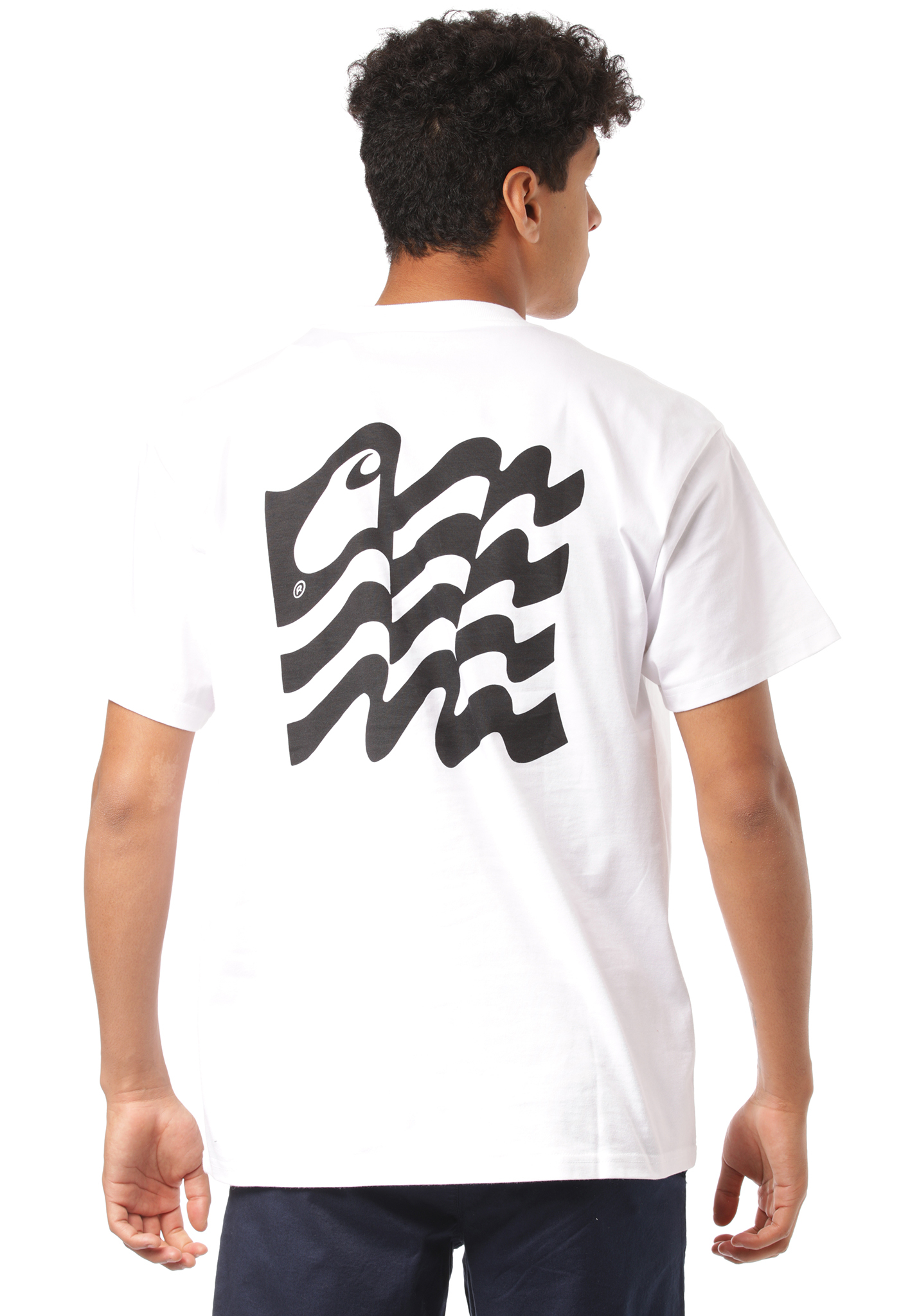 Carhartt WIP Wavy State T-Shirt weiß/schwarz S