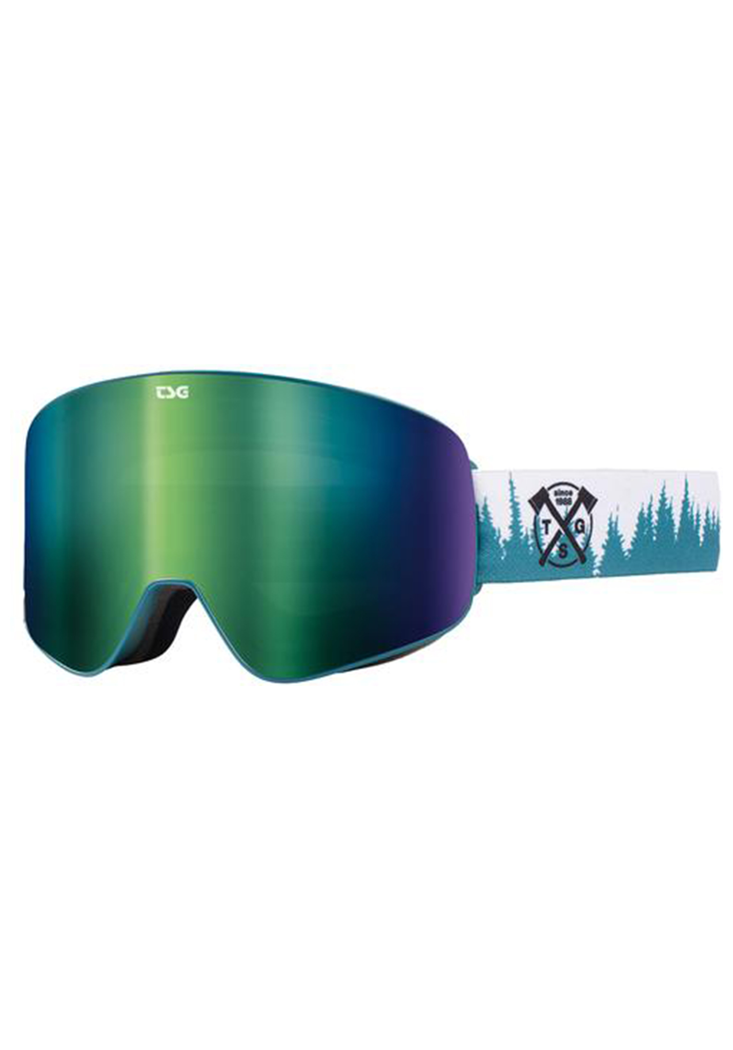 TSG Four S Snowboardbrillen bäume/grüner chrom One Size