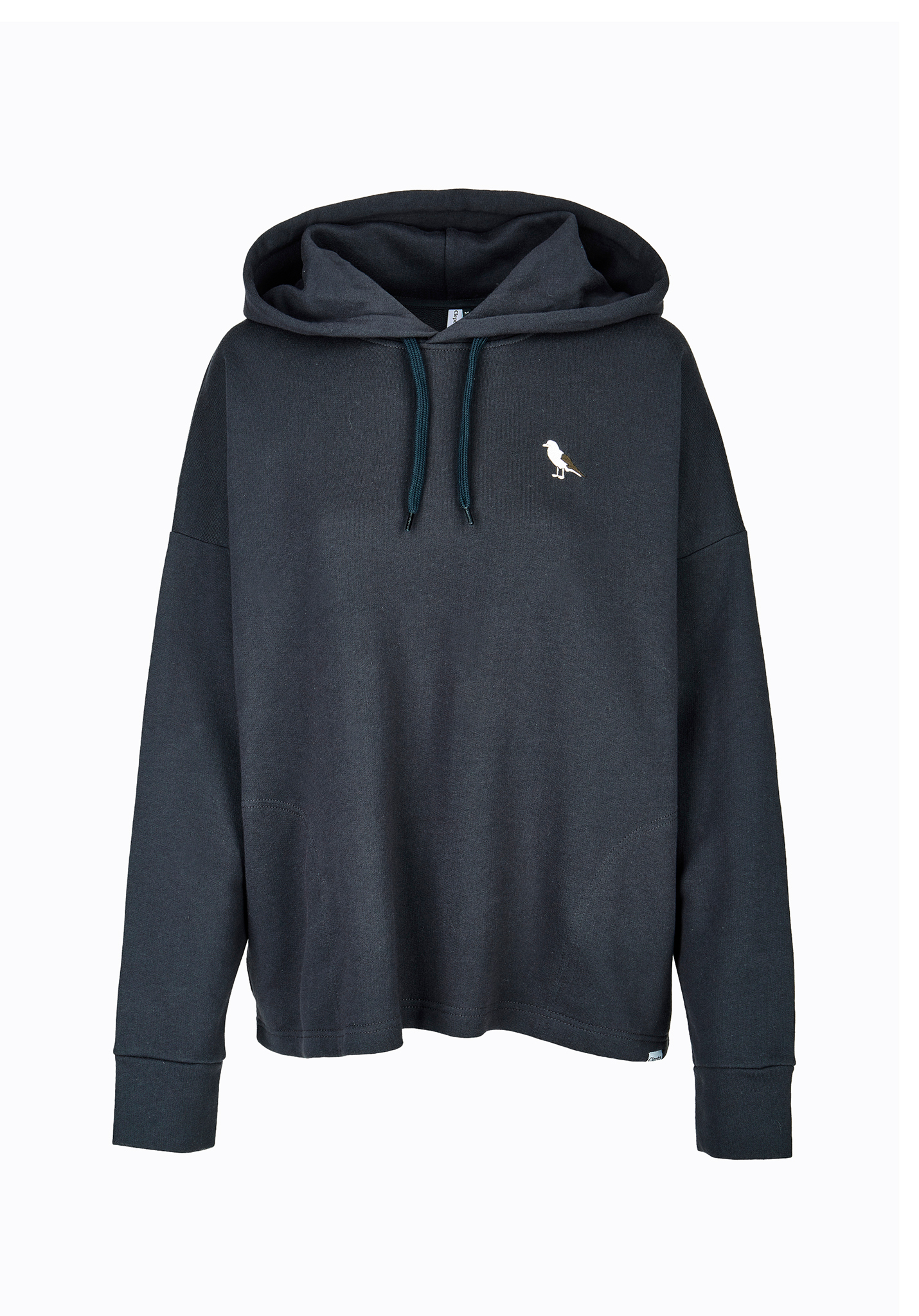 Cleptomanicx Embroidery Gull 2 Hoodies blue graphite XS