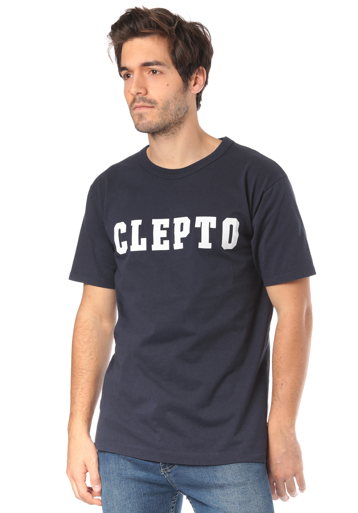 Cleptomanicx College T-Shirt dark navy XXL