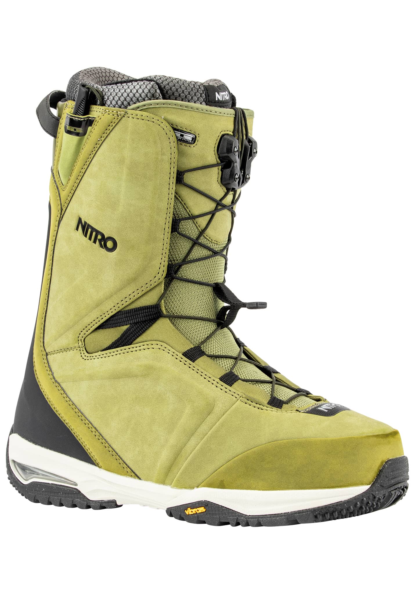 Nitro Team TLS All Mountain Snowboard Boots two tone green 47 1/3