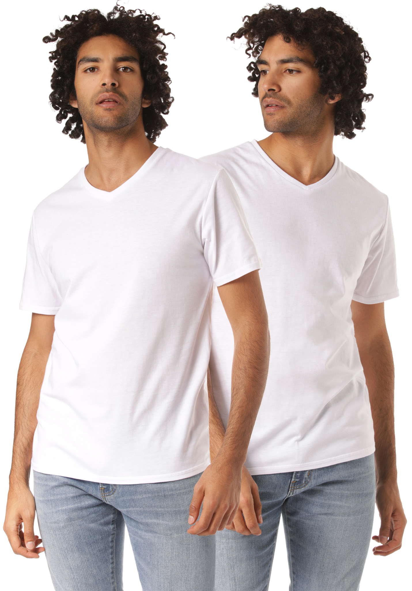 Lakeville Mountain V Neck Double Pack T-Shirt white/white XL