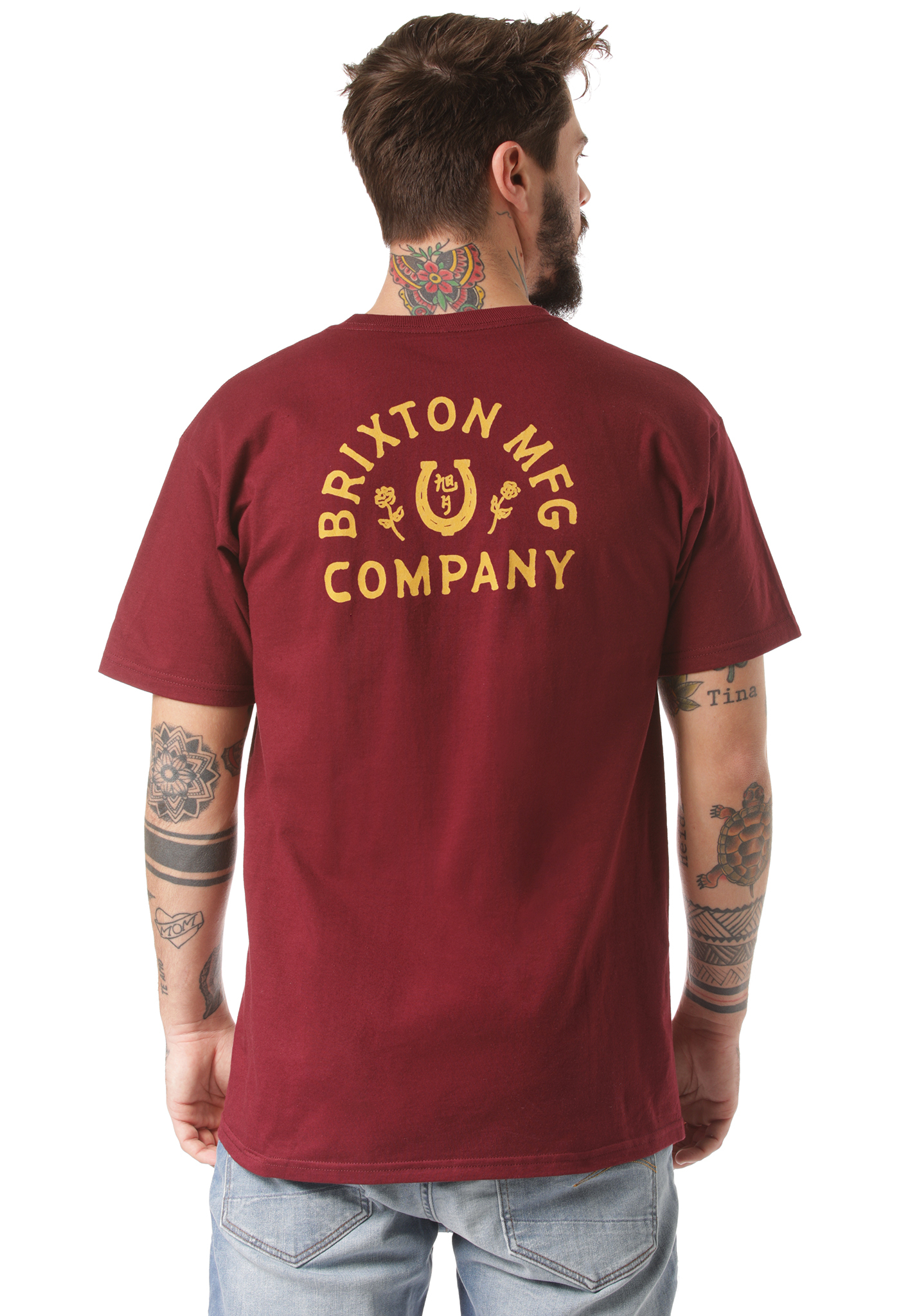 Brixton Luck T-Shirt burgundy M