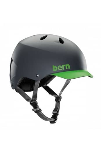 Bern Watts H2O Wakeboard Helme mattes grau/ neongrüner rand S