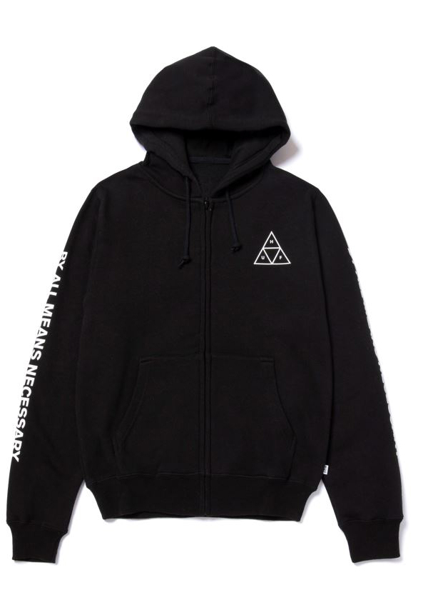 HUF All Means Triple Triangle Hoodie black L